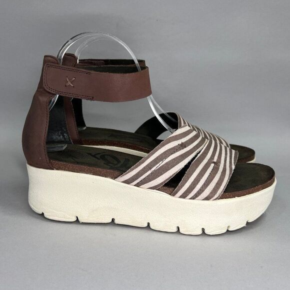 OTBT Montauk Sandals Women's Size 8.5 Wedge Platform Ankle Wrap Hook & Loop - Picture 1 of 12